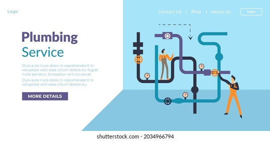 Beratung oder Empfehlung von Experten online, Installations-Service im Internet. Reparatur und professionelle, Behandlung und Wartung. Website- oder Webseitenvorlage, Landing-Page-flacher Vektorgrafik