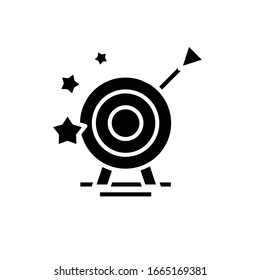 Icono negro, ilustración conceptual, símbolo plano vectorial, signo de glifo.