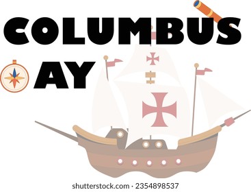 Getting Card Template Happy Columbus Day