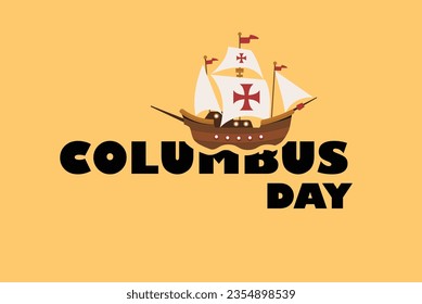 Getting Card Template Happy Columbus Day