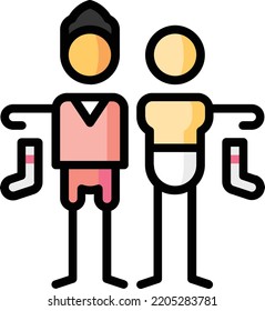 getting dressed isolated design element stock illustration. Vector on a white background