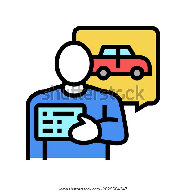 getting drivers license\
color icon vector. getting drivers license sign. isolated symbol\
illustration