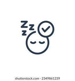 Getting a good night's sleep vector icon