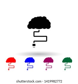 getting information from the cloud multi color icon. Elements of concentration set. Simple icon for websites, web design, mobile app, info graphics