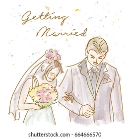 Getting Married | Groom And Bride | Card Design