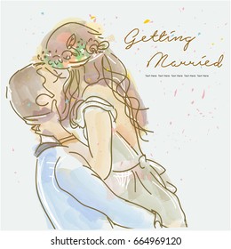 Getting Married/Card Design/Groom And Bride