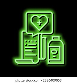 getting medicines neon light sign vector. getting medicines illustration