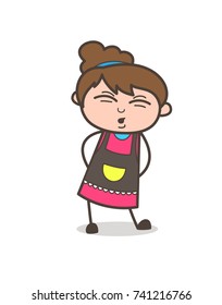 Getting Pain in Body - Beautician Girl Artist Cartoon Vector