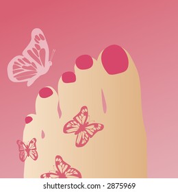 getting ready for summer - toes vector