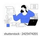 Getting rejection letter isolated cartoon vector illustrations. Crying and upset girl gets college rejection letter, admission process, student, school graduate problem vector cartoon.