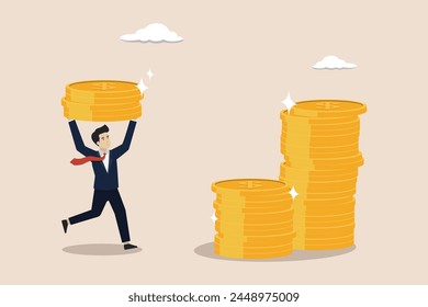 Getting a salary or bonus, an increase in employee salaries, growth in investment profits or income from the stock market, workers bring a lot of dollar coins.