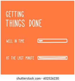 Getting Things Done At The Last Minute Funny Bar Graph Concept