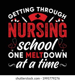 Getting Through Nursing School One Melt Stock Vector (Royalty Free ...