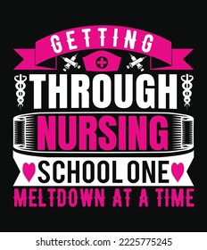 pasar por la escuela de enfermería una fusión a la vez cita el diseño de camisetas