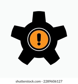 Das Trouble-Symbol wird angezeigt. Symbol in Gefahr.   