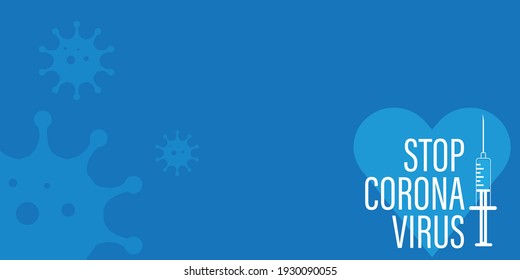 Impfungen stoppen Corona. Flachstil, Konzept der Impfung, Injektion, einzelne Vektorgrafik	