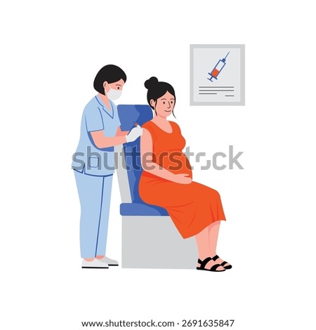 Getting vaccinated for two during pregnancy illustration