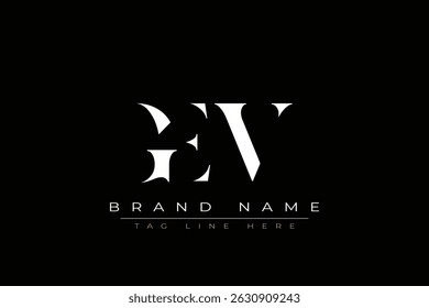 GEV abstract letter logo design. This logo is designed by three abstract letters.