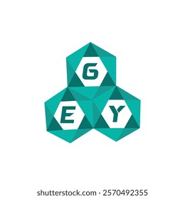 GEY creative minimalist letter logo. GEY unique vector initials alphabet letter logo design
