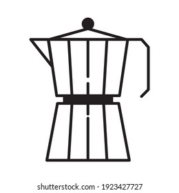 geyser coffee maker. icon on white background