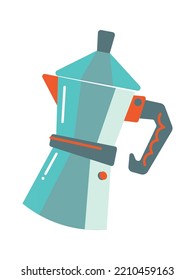 Geyser Kaffeemaschine Ikone. Vektorgrafik