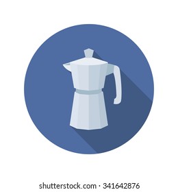 geyser coffee maker icon. vector illustration