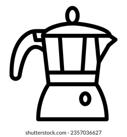 Geyser coffee maker line icon, catering business concept, geyser coffee pot vector sign on white background, outline style icon for mobile concept and web design. Vector graphics