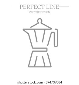 geyser coffee maker. vector illustration