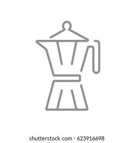 geyser coffee maker. vector illustration