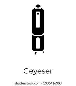 Geyser, glyph vector icon, 