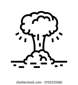 geyser hydrogen line icon vector. geyser hydrogen sign. isolated contour symbol black illustration