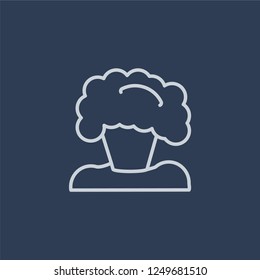 Geyser icon. Geyser linear design concept from Ecology collection. Simple element vector illustration on dark blue background.