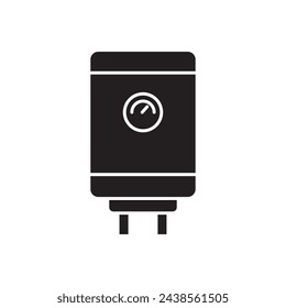 Icono de géiser simple ilustración plana negra sobre fondo blanco..eps
