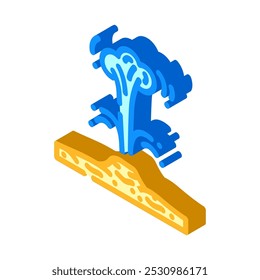 geyser fenômenos naturais ícone isométrico vetor. geyser fenômenos naturais sinal. símbolo isolado ilustração