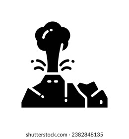geyser power glyph icon. vector icon for your website, mobile, presentation, and logo design.