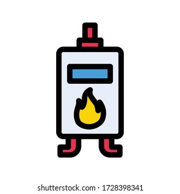geyser vector flat color icon 