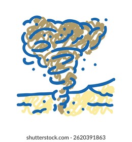 Geyser Weer Natuurverschijnselen Doodle Icoon Sketch Vector. Geyser Weer Natuurverschijnselen Teken. Geïsoleerde symbool Illustratie