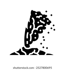 geyser weather natural phenomena glyph icon vector. geyser weather natural phenomena sign. isolated symbol illustration