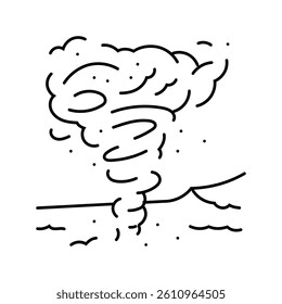 geyser weather natural phenomena line icon vector. geyser weather natural phenomena sign. isolated contour symbol black illustration