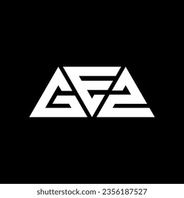GEZ triangle letter logo design with triangle shape. GEZ triangle logo design monogram. GEZ triangle vector logo template with red color. GEZ triangular logo Simple, Elegant, and Luxurious design.