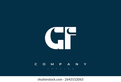 GF Abstract Geometric Logo Design. Modern and elegant logo design with simplistic typography elements, showcasing branding excellence.