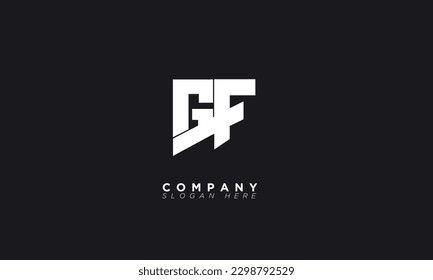 Letras alfabéticas de GF Iniciales logotipo de monograma FG, G y F