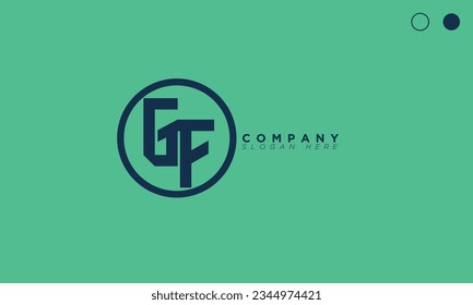 GF Alphabet letters Initials Monogram logo FG, G and F