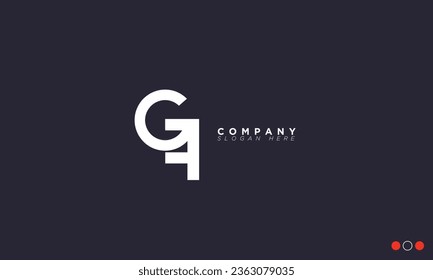 GF Alphabet letters Initials Monogram logo FG, G and F