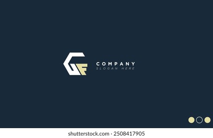 GF Alphabet letters Initials Monogram logo FG, G and F