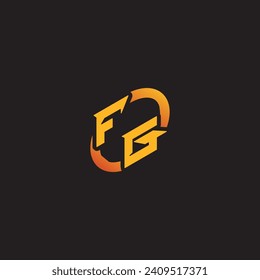 GF combination letter unique initials logo esport for gaming team, youtube, twitch