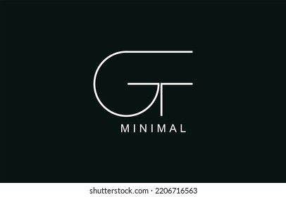 GF or FG Abstract initial monogram letter alphabet logo