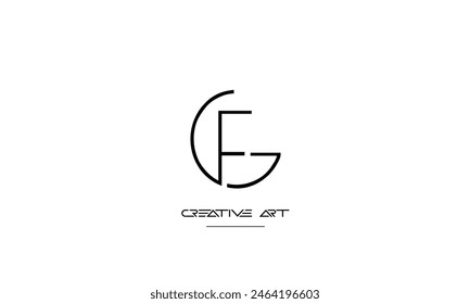 GF, FG, G, F abstract letters logo monogram