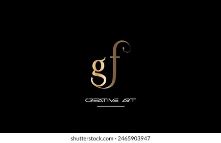 GF, FG, G, F letras abstractas logo monograma