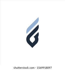 GF or FG Letter Logo Design